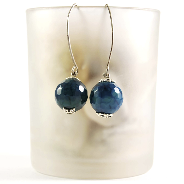 pendientes agatha verde y plata